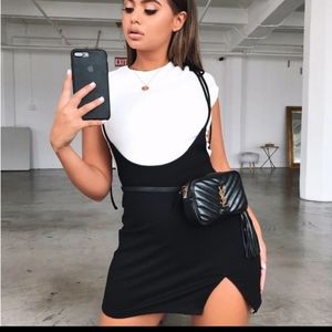 Tigermist black pinafore dress